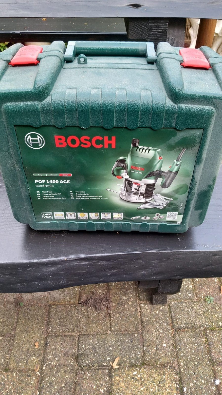 Bosch POF 1400 ACE Bovenfrees met frezenset, Ophalen, Zo goed als nieuw, Bovenfrees, Bosch