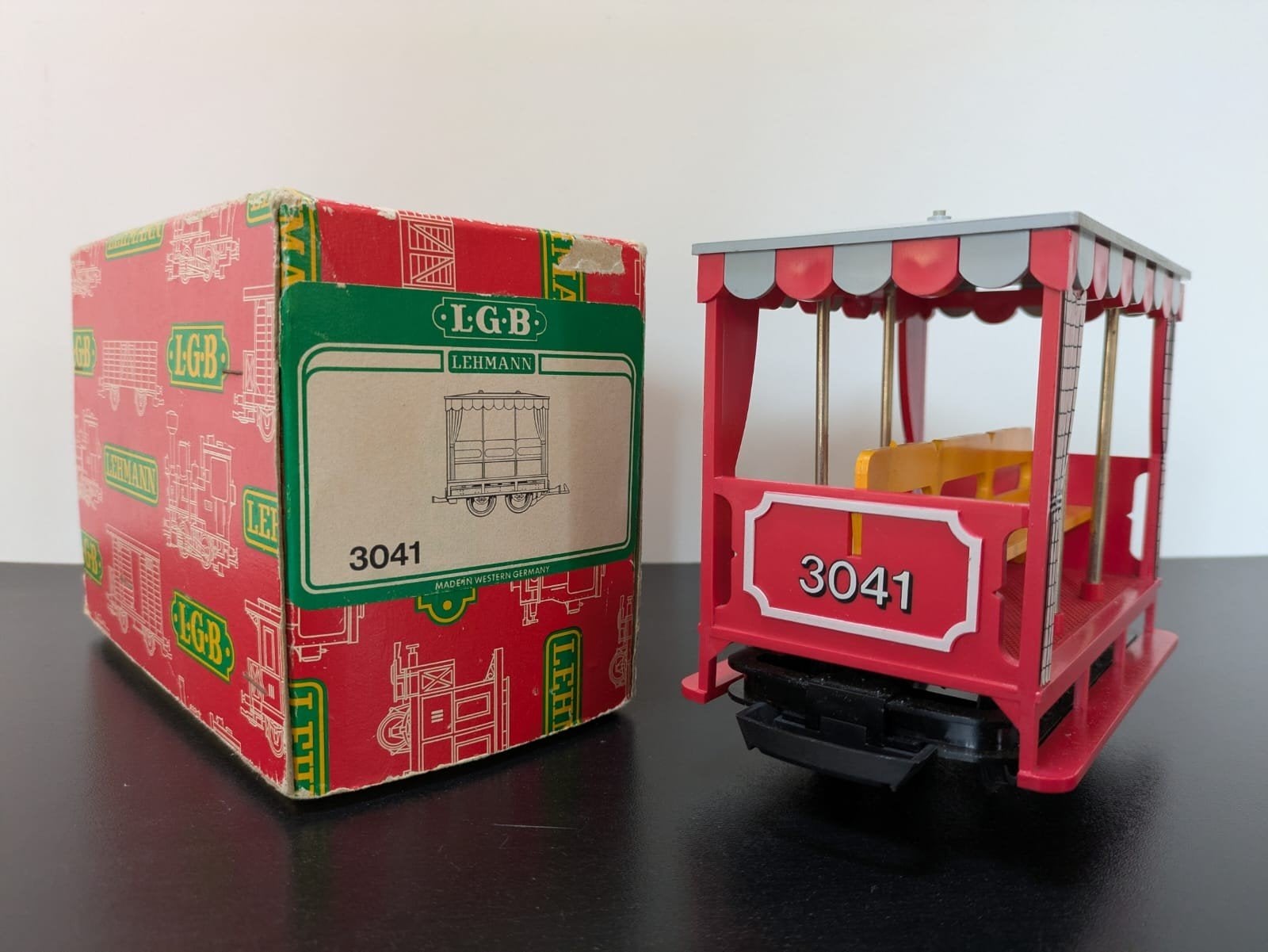 LGB Lehmann 3041 Open veldbaan personenwagon met Bankjes, Ophalen of Verzenden, Gelijkstroom, Wagon, Overige merken