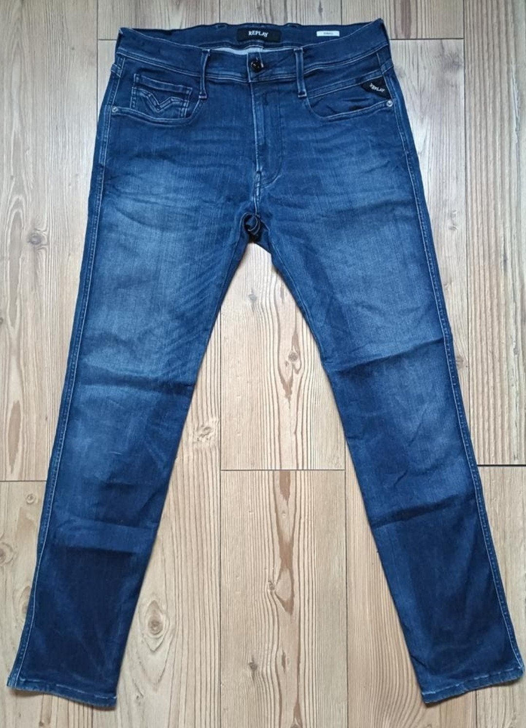 replay anbass stretch maat 33-32, Kleding | Heren, Spijkerbroeken en Jeans, Ophalen of Verzenden, Zo goed als nieuw, Blauw, W33 - W34 (confectie 48/50)