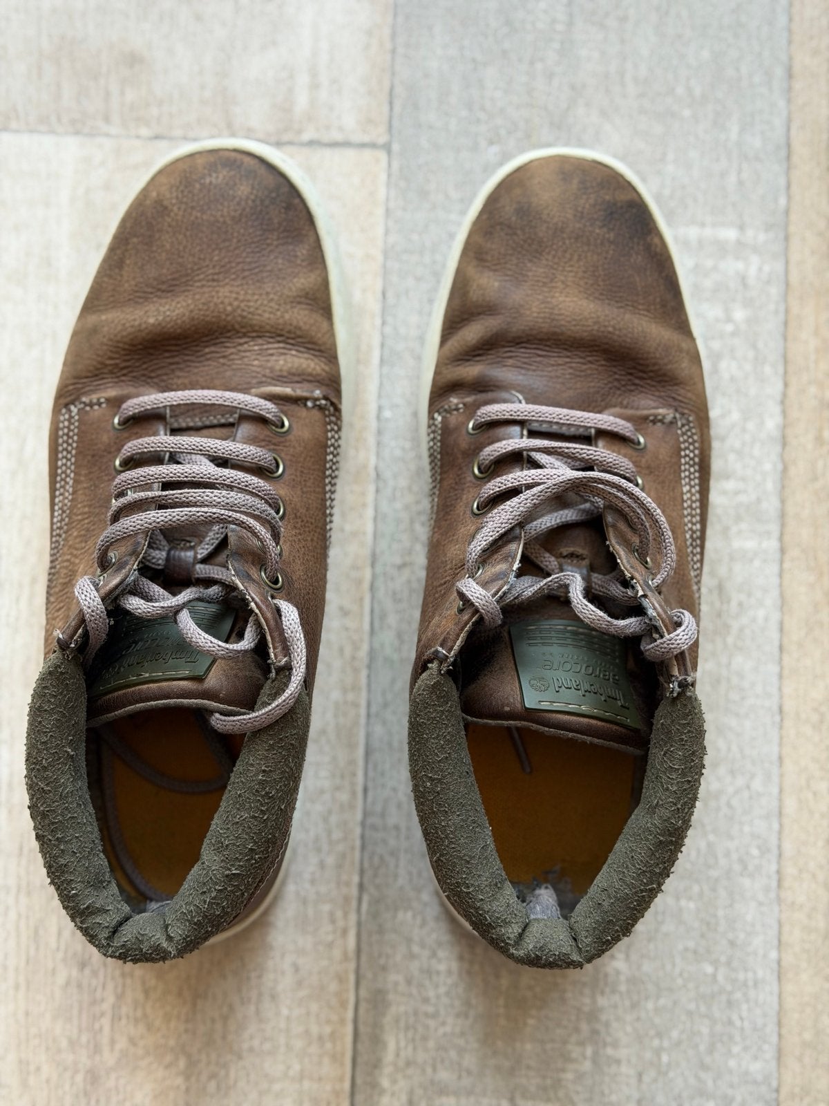 Timberland Aerocore bruine sneakers maat 41, Kleding | Heren, Ophalen of Verzenden, Gedragen, Bruin, Sneakers of Gympen