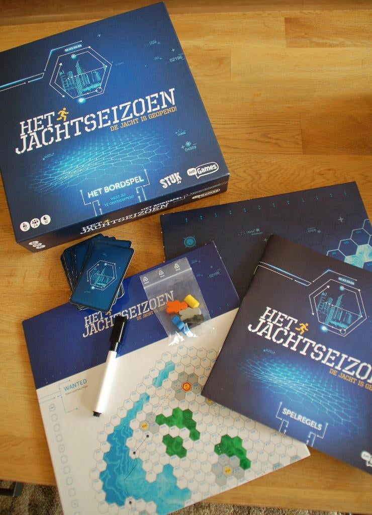 Het Jachtseizoen - Bordspel Zeer weinig gespeeld, Drie of vier spelers, Ophalen of Verzenden, Zo goed als nieuw, Just Games