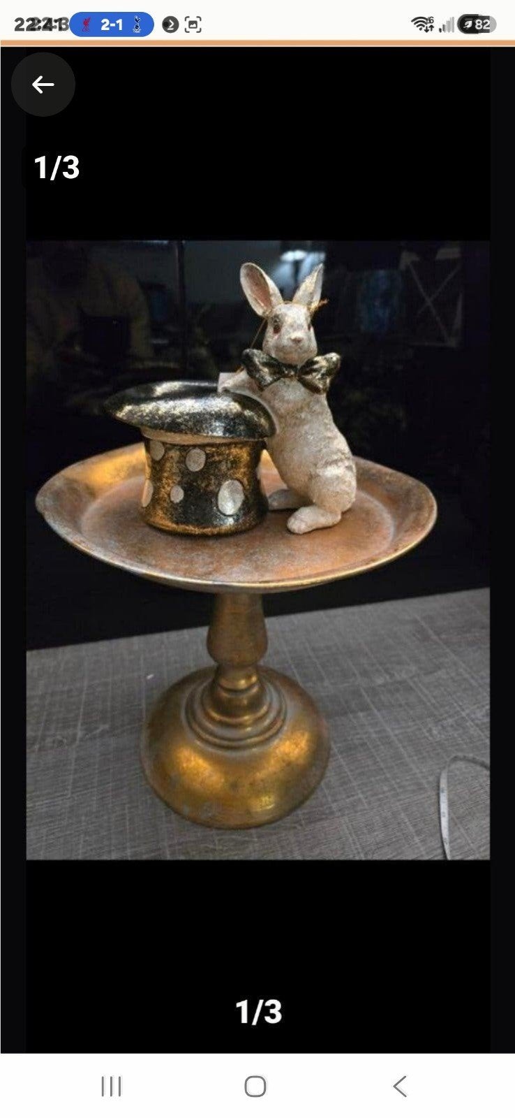 Een charmant konijnenbeeldje met een hoed, perfect als decor, Ophalen of Verzenden