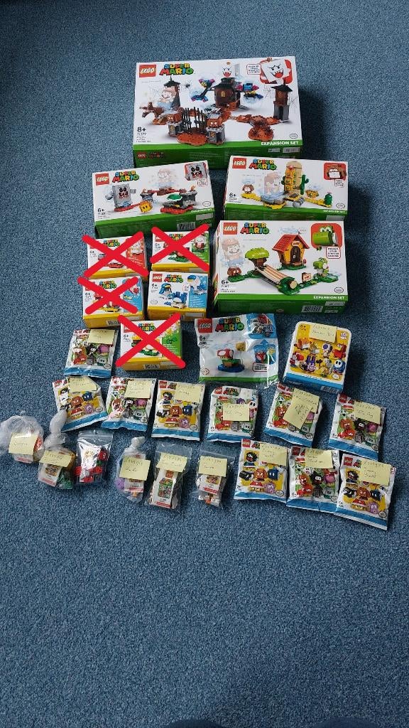 Lego Super Mario - diverse sets - compleet, Lego, Compleet, Ophalen of Verzenden, Zo goed als nieuw