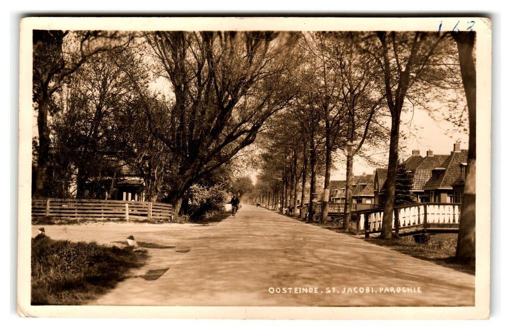 Sint Jacobiparochie, Oosteinde, Verzenden, 1940 tot 1960, Gelopen, Friesland