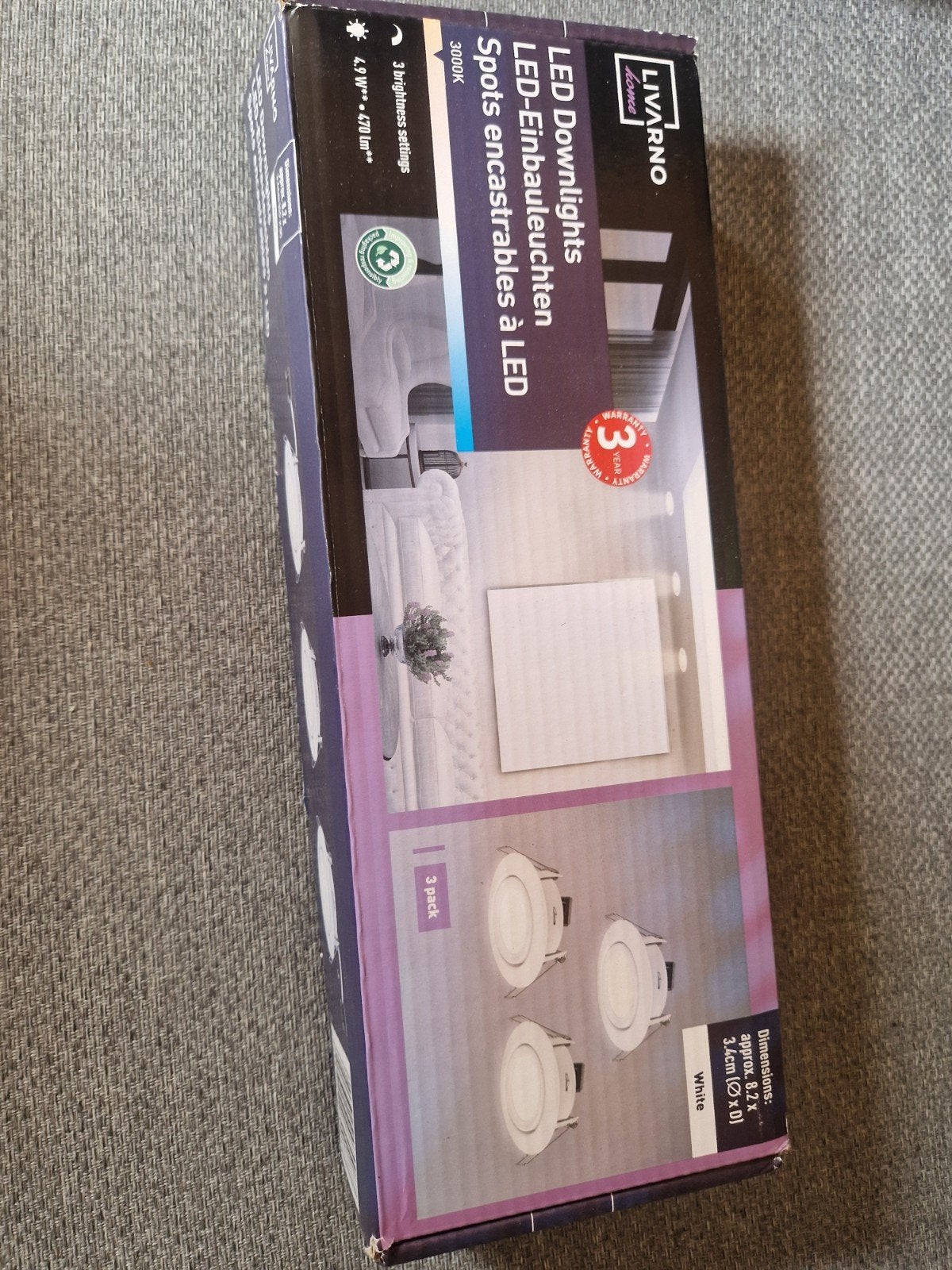 LIVARNO home LED Inbouwspots - 3 stuks, nieuw in doos, Ophalen, Overige merken, Dimbaar, Nieuw