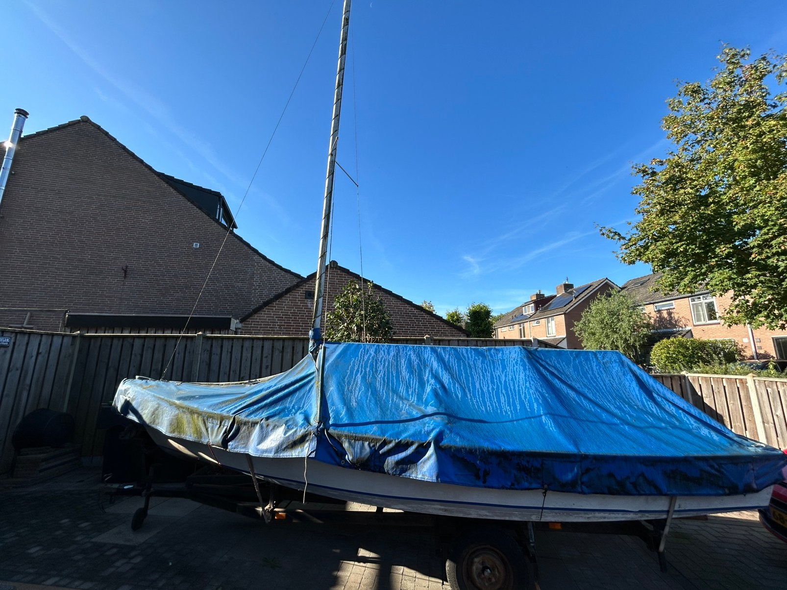 Gratis Spanker zeilboot op trailer (banden slecht), Ophalen, Gebruikt, Overige typen, Zeilboot