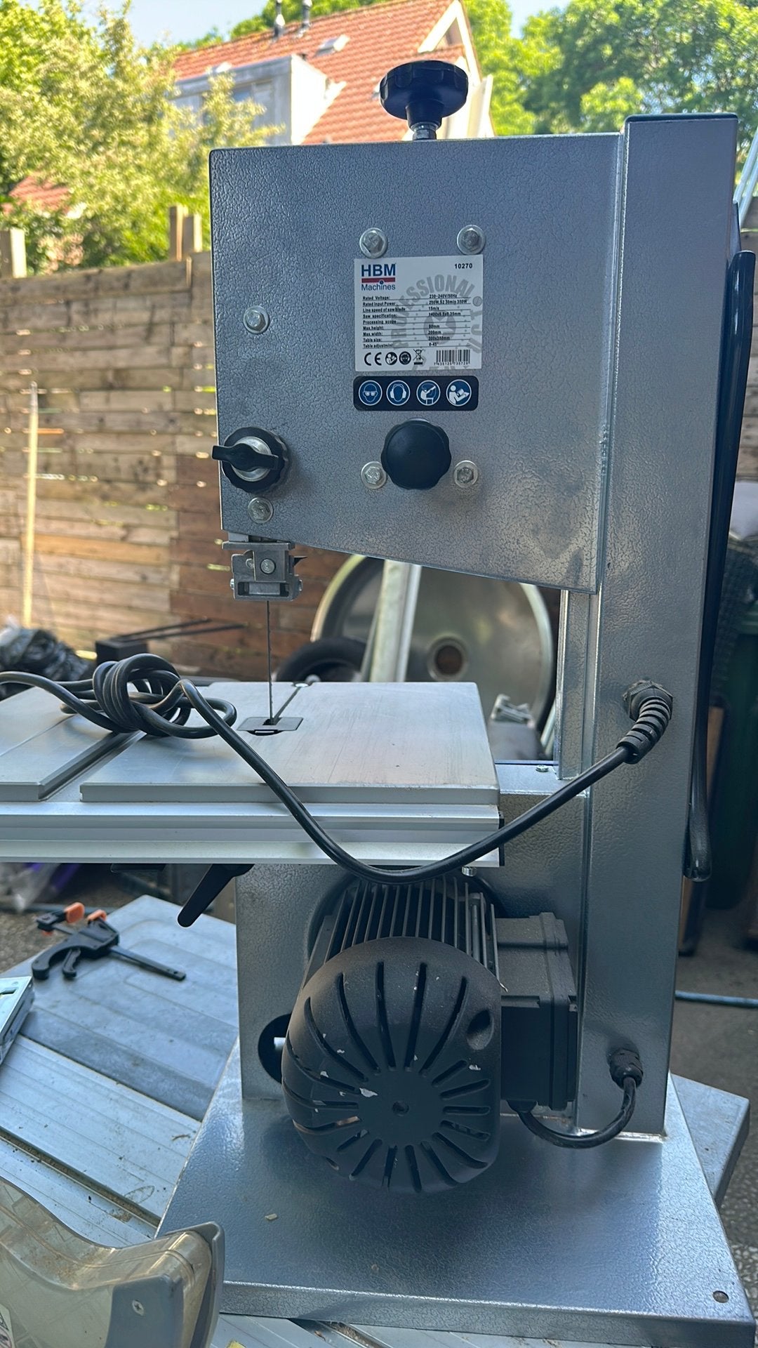 Houtlintzaagnachine met uitschuifbare zaagtafel, Doe-het-zelf en Verbouw, 70 mm of meer, Ophalen of Verzenden, Zo goed als nieuw