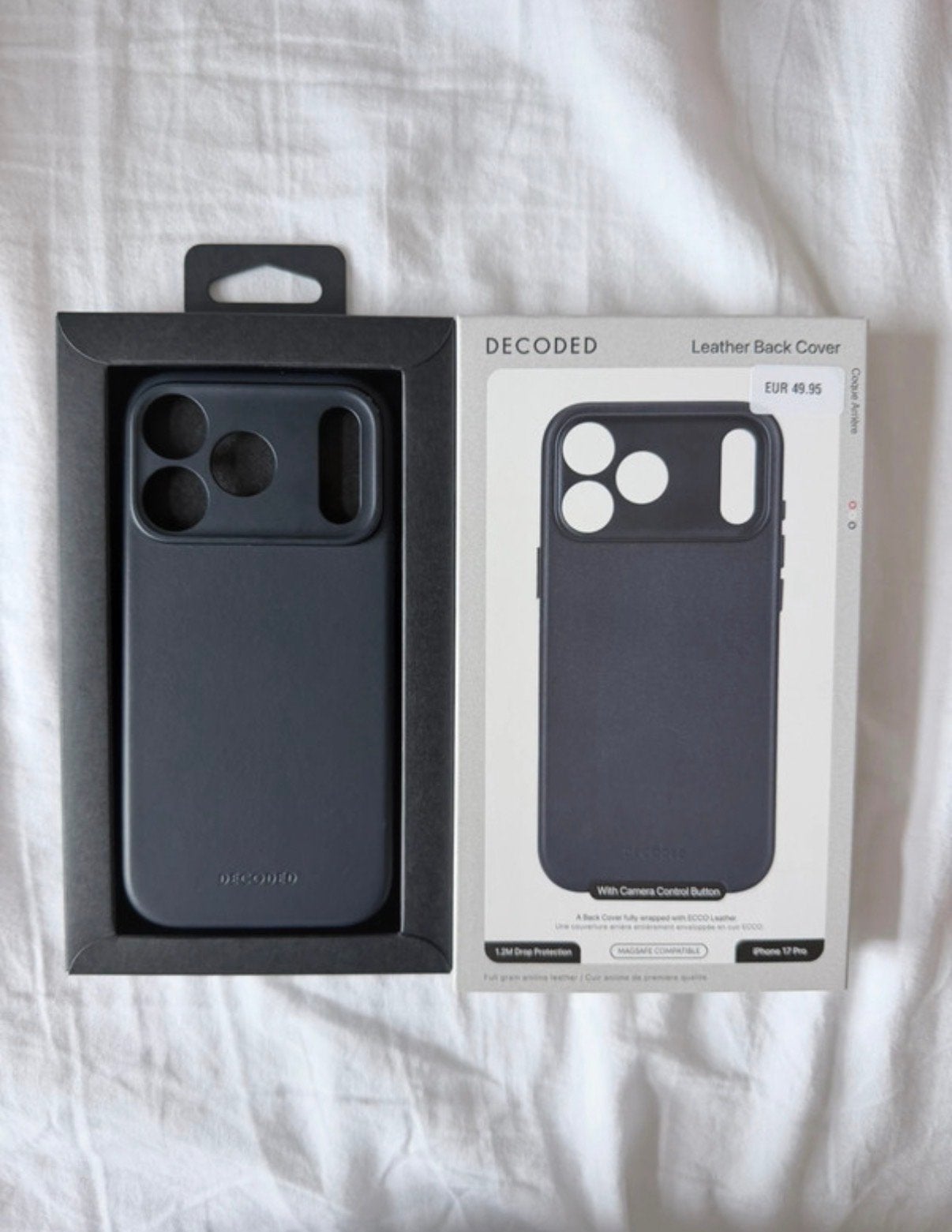 Decoded Leren Back Cover Hoesje voor iPhone 17 Pro, IPhone 17, Gebruikt, MagSafe, Verzenden