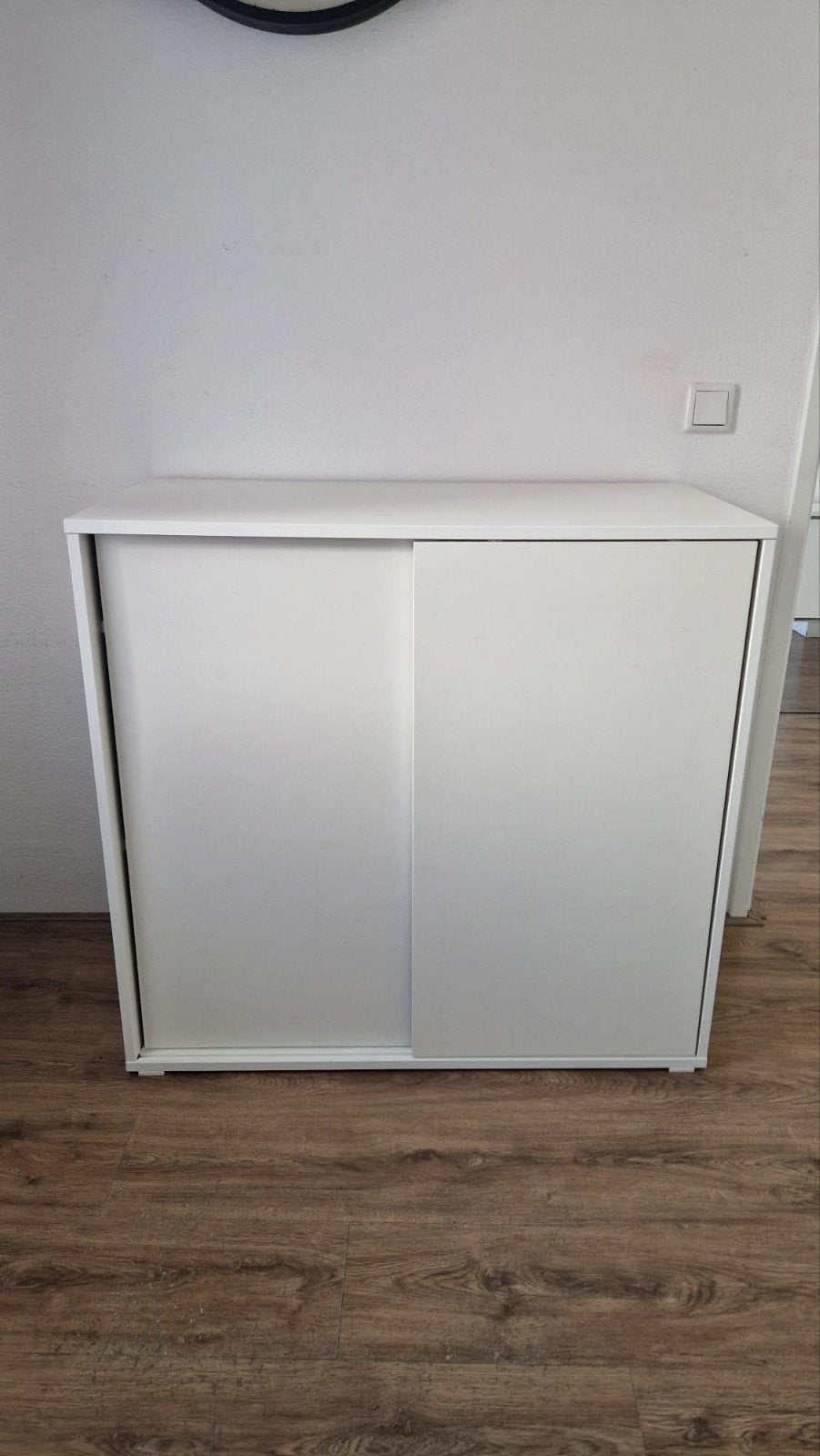 Witte kast met schuifdeuren en planken 95x47x90, Huis en Inrichting, Ophalen
