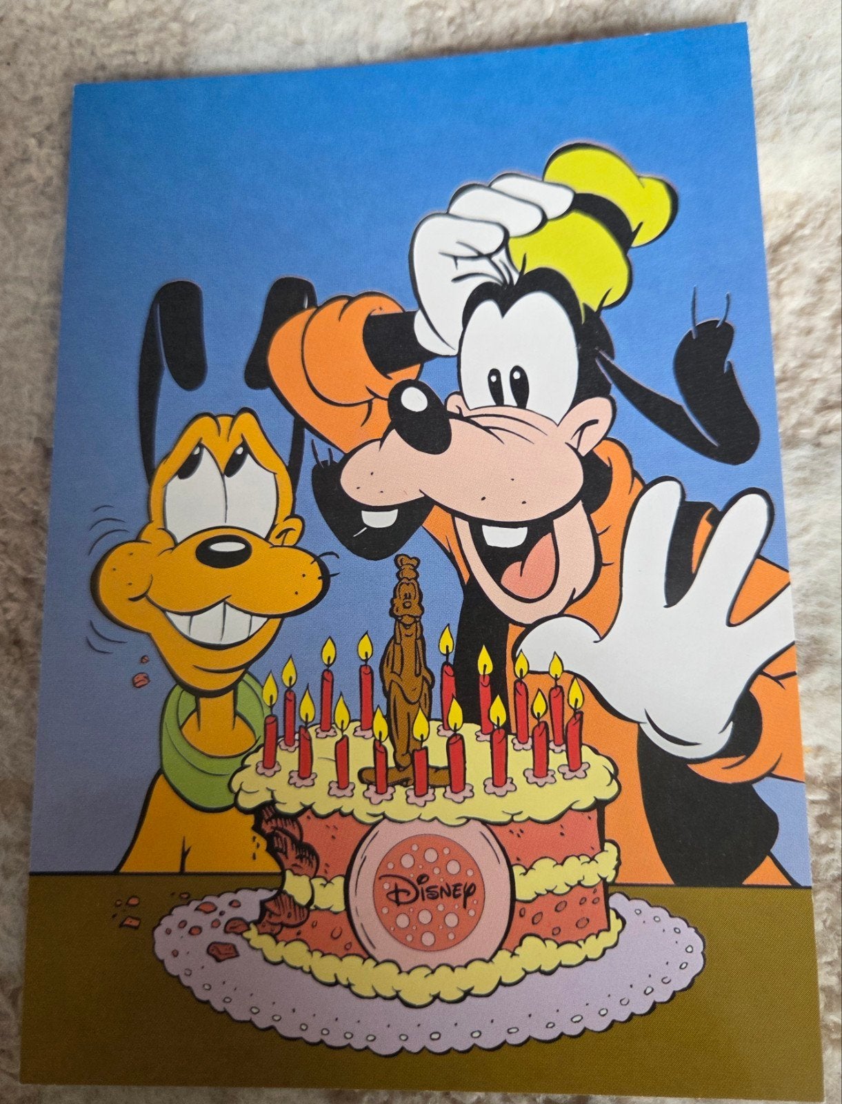 Disney Goofy & Pluto Verjaardagskaart, Verzenden, 1980 tot heden, Ongelopen, Kinderen