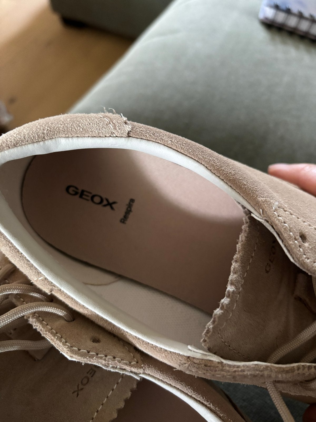 Geox Gympen Maat 39 - Comfortabele Beige Sneakers, Ophalen of Verzenden, Gedragen, Beige, Sneakers of Gympen