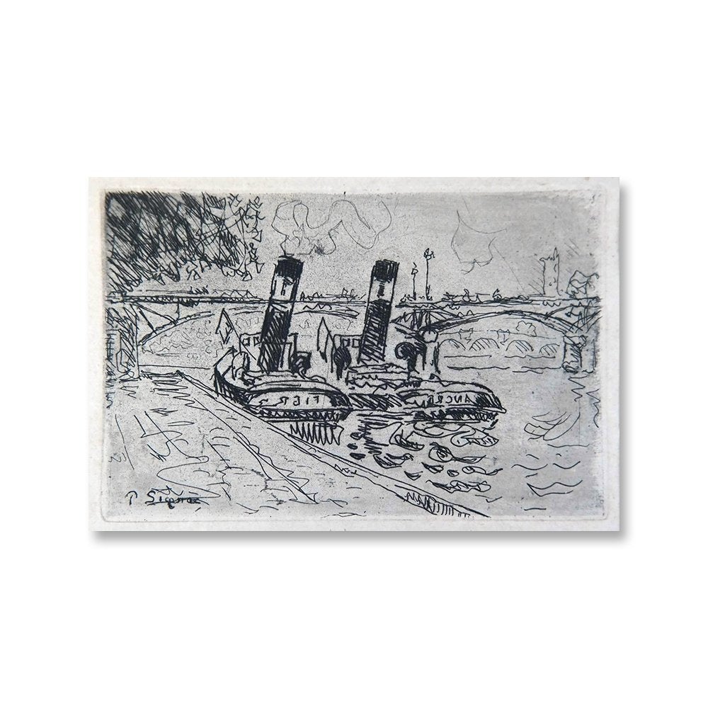 Paul Signac (1863-1935) - Le pont des Arts, Antiek en Kunst, Kunst | Litho's en Zeefdrukken, Ophalen