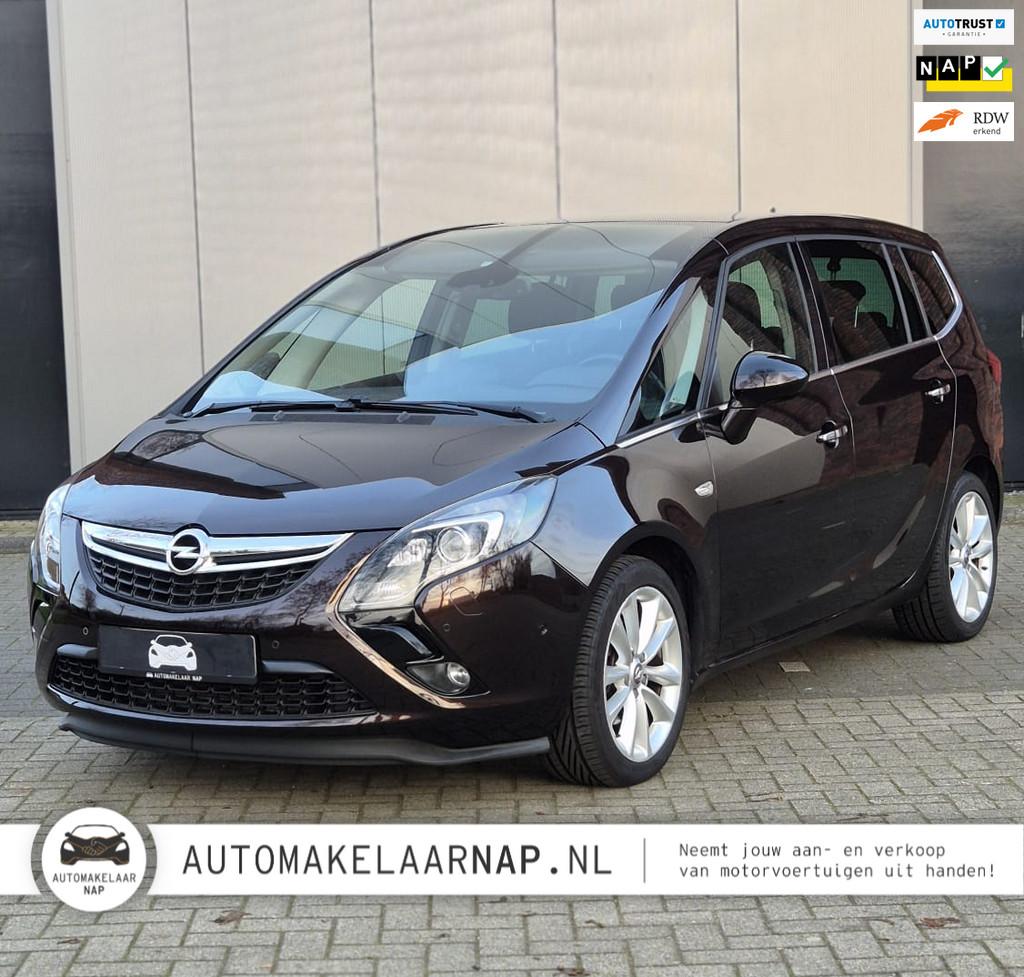 Opel Zafira Tourer 1.4 Cosmo 7p / Automaat / Panorama / Trek, Auto's, Opel, Euro 5, 4 cilinders, Bruin, 7 stoelen
