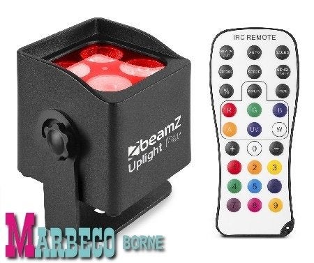 Mini LED Batterij Uplight, Outdoor, Indoor, IP65, 4x4W, RGBW, Muziek en Instrumenten, Licht en Laser, Geluidgestuurd, Nieuw, Info@marbeco.nl