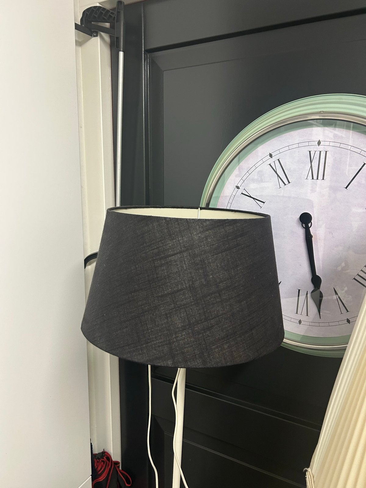Set van 2 Staande Lampen met Stoffen Kappen, Huis en Inrichting, Lampen | Vloerlampen, Ophalen of Verzenden, Gebruikt, Metaal