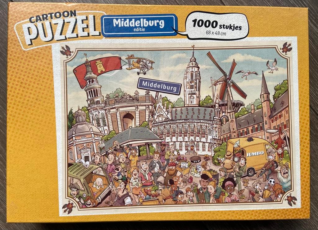 Legpuzzel 1.000 st Jumbo Middelburg, Ophalen, 500 t/m 1500 stukjes, Gebruikt, Legpuzzel