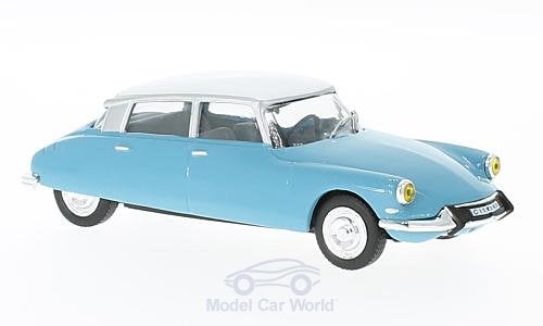 Schaalmodel Citroën DS21 snoek blauw met wit dak, Ophalen of Verzenden, Nieuw, Auto