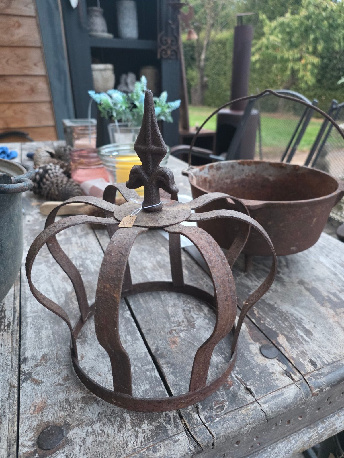 brocante ijzeren kroon, Ophalen of Verzenden