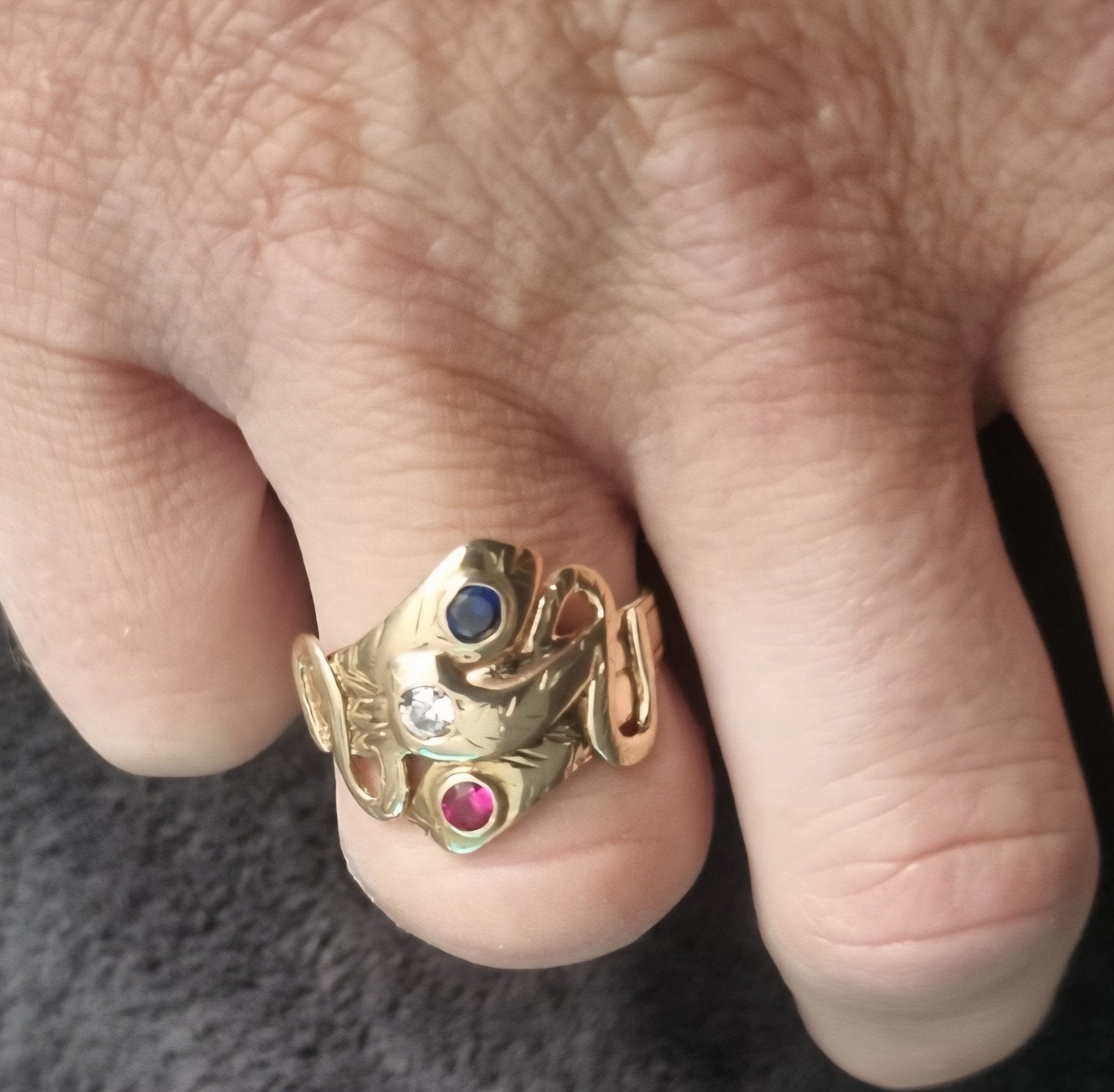 14krt Gouden Ring tekoop., Sieraden, Tassen en Uiterlijk, Ringen, Gebruikt, 20 of groter, Heer, Ophalen of Verzenden