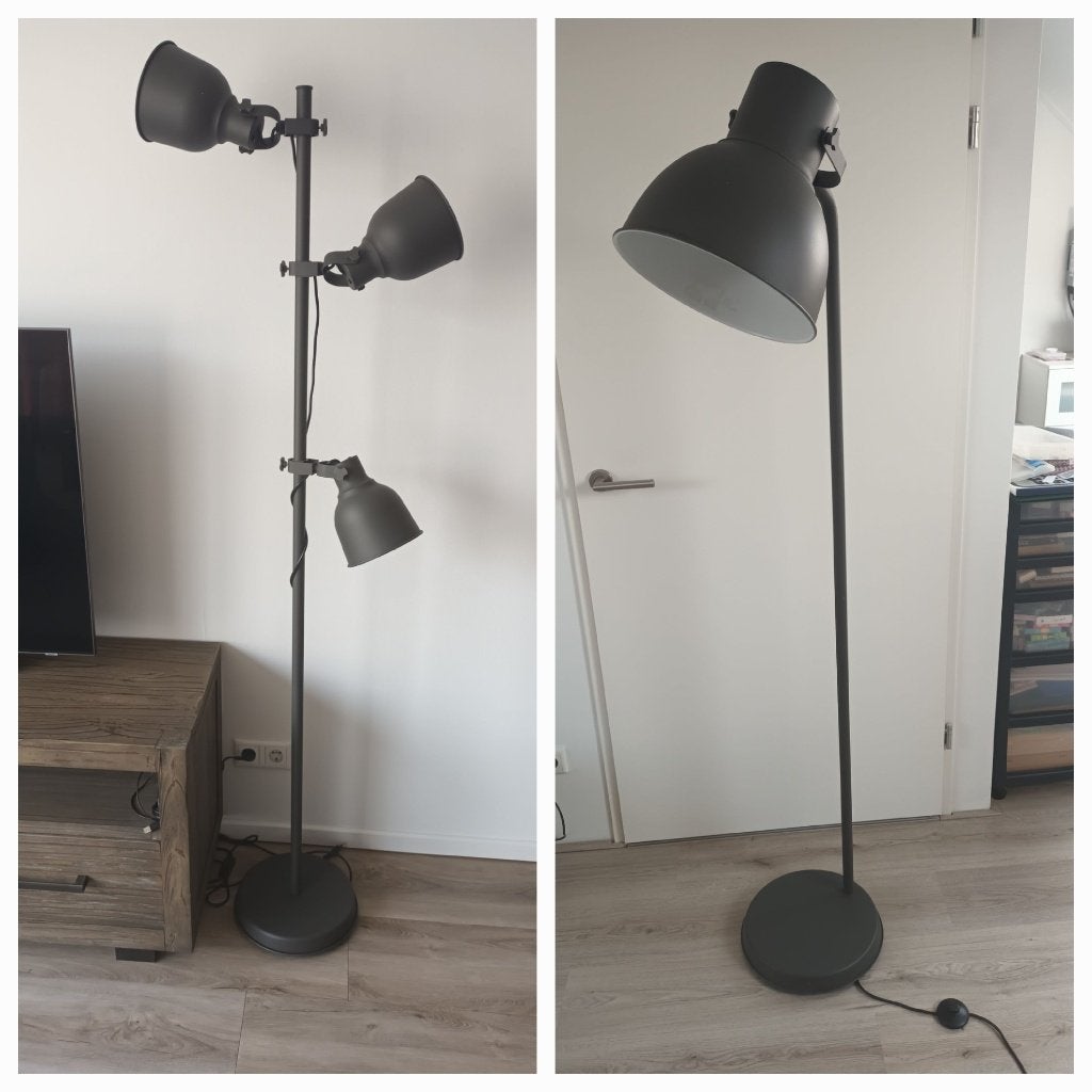 2 Ikea Hektar staande lampen, Ophalen, Zo goed als nieuw, 150 tot 200 cm