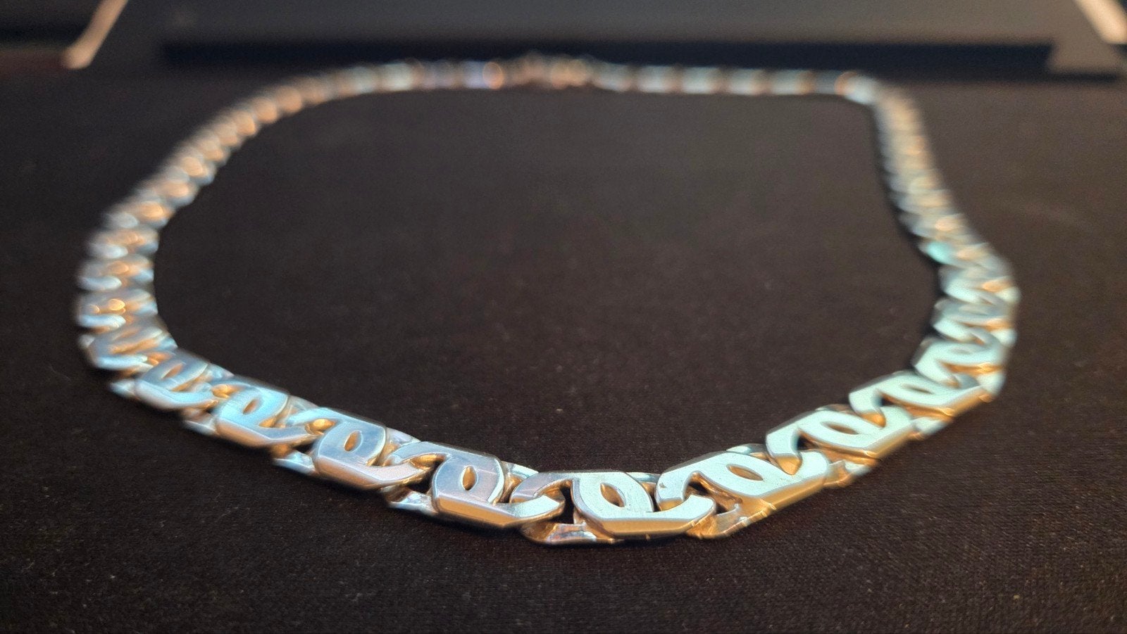 Valkenoog schakel ketting 925 zilver als nieuw 113,8 gram, Ophalen of Verzenden, Zo goed als nieuw, Zilver, Zilver