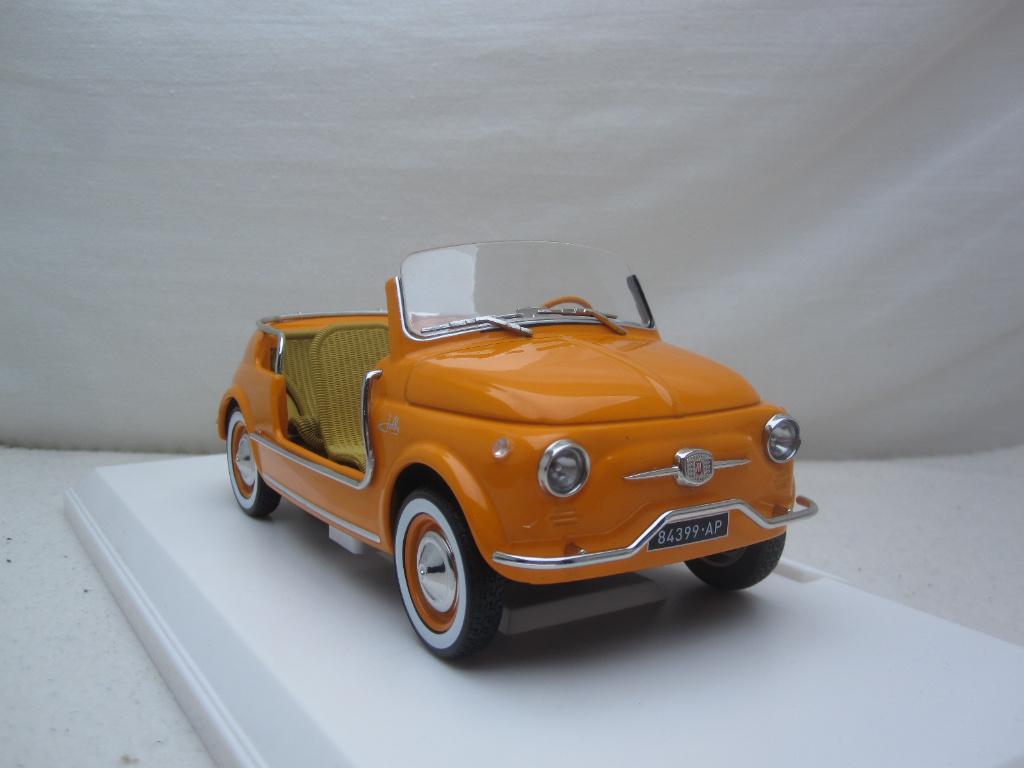 Fiat 500 Jolly 1965 Oranje 1:18 Norev, Hobby en Vrije tijd, Modelauto's | 1:18, Ophalen of Verzenden, Nieuw, Auto, Norev