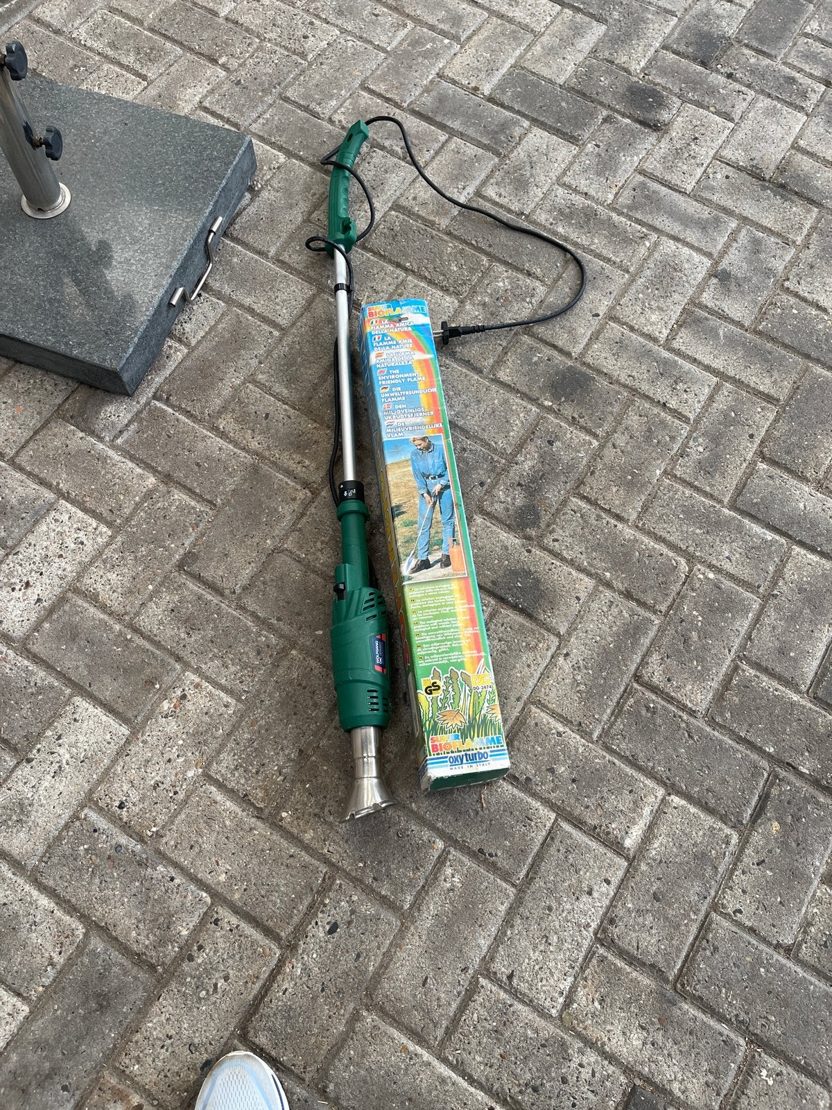 Elektrische onkruidbrander met doos, Tuin en Terras, Ophalen, Gebruikt
