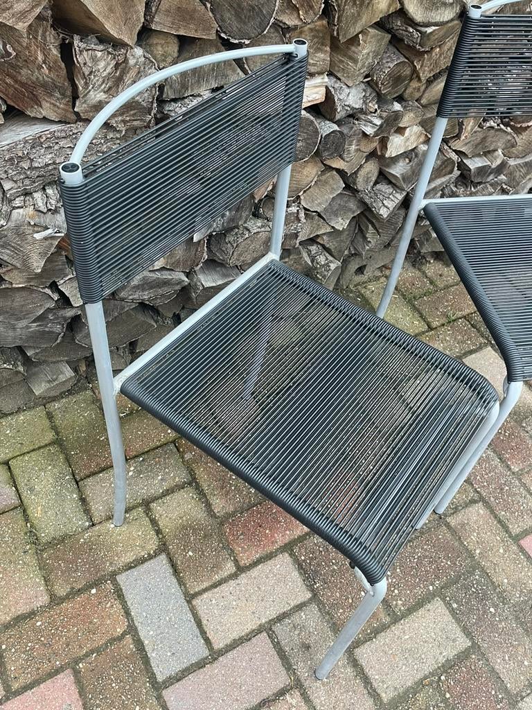 Alias Spaghetti Chair,vintage stoel,Alias spaghetti,stoel, Huis en Inrichting, Ophalen, Gebruikt, Zwart, Metaal