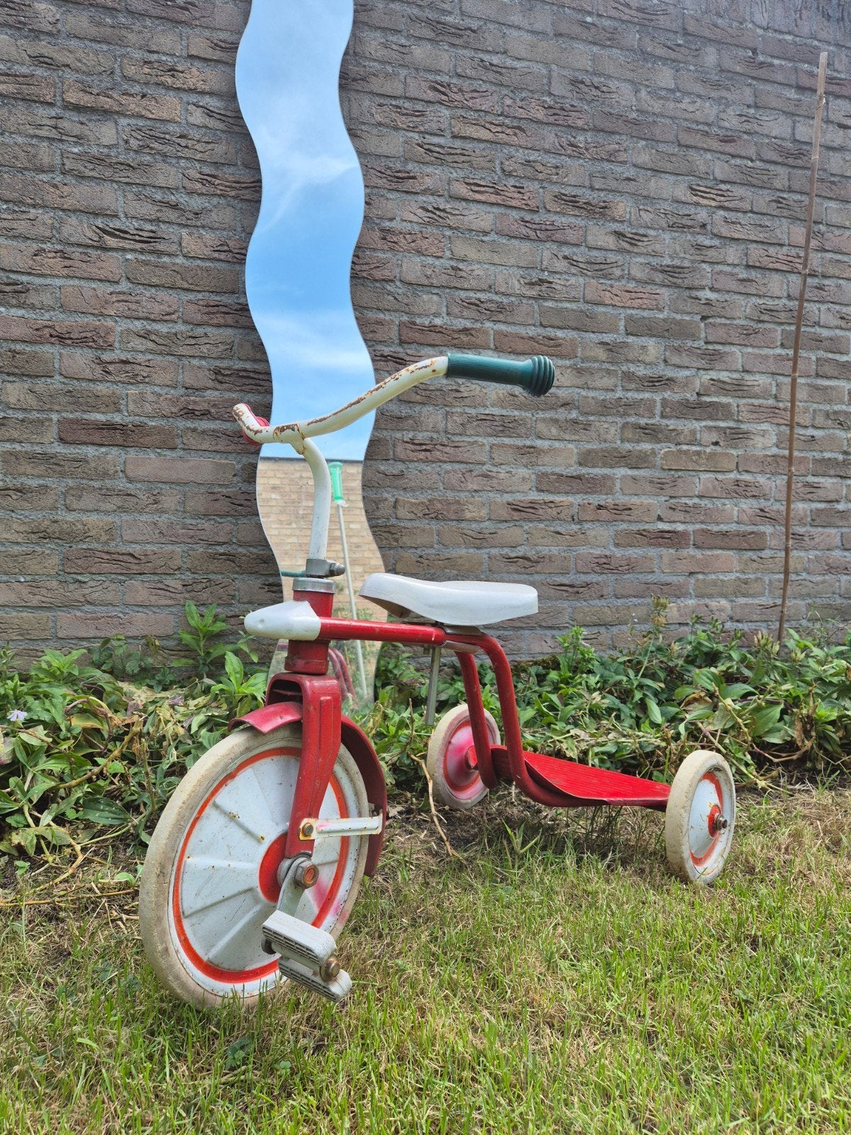 Vintage Winther driewieler - Klassiek rood kinderfietsje, Ophalen, Gebruikt, Terugtraprem, Winther