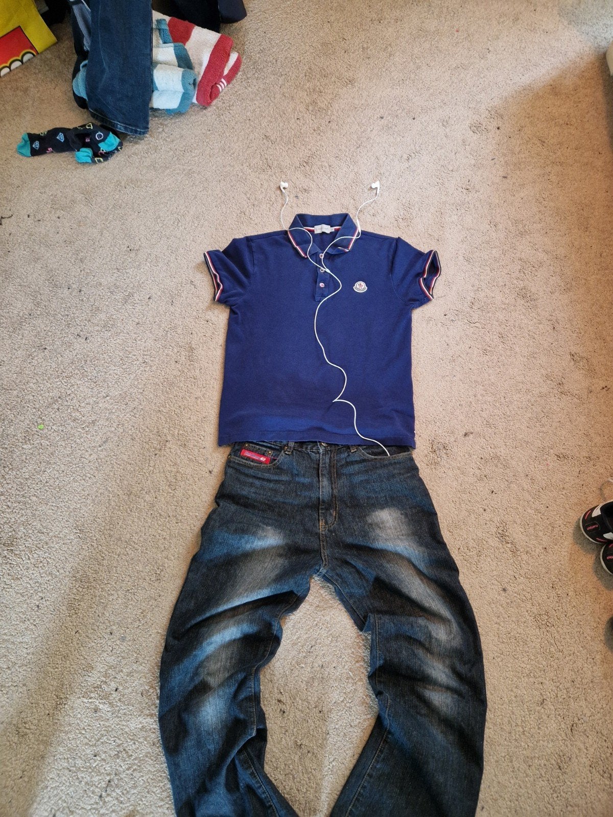 Moncler Polo S Blauw, Moncler, Blauw, Ophalen of Verzenden, Gedragen