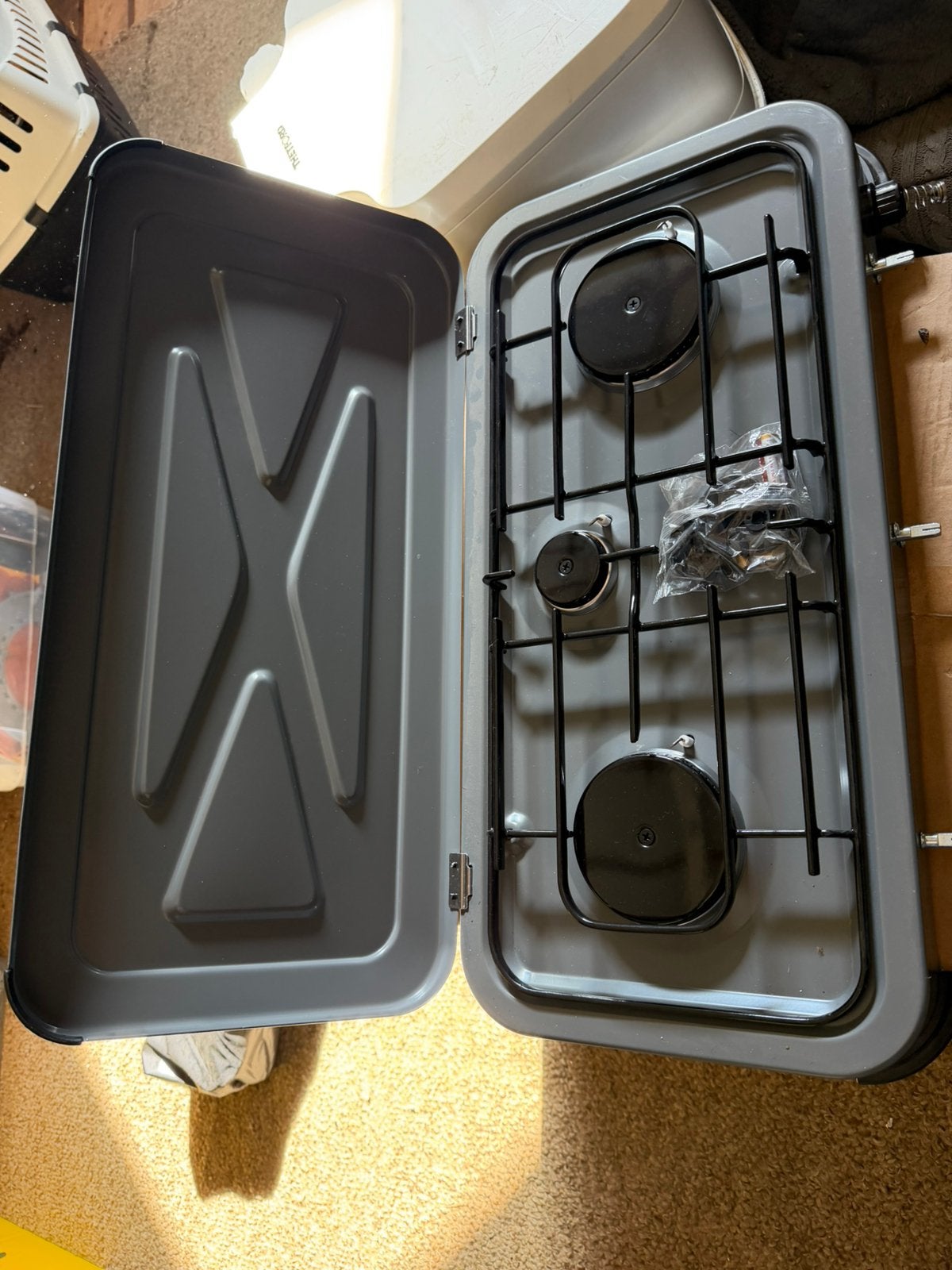 Kooplaatje op gas, Caravans en Kamperen, Kampeeraccessoires, Ophalen, Nieuw