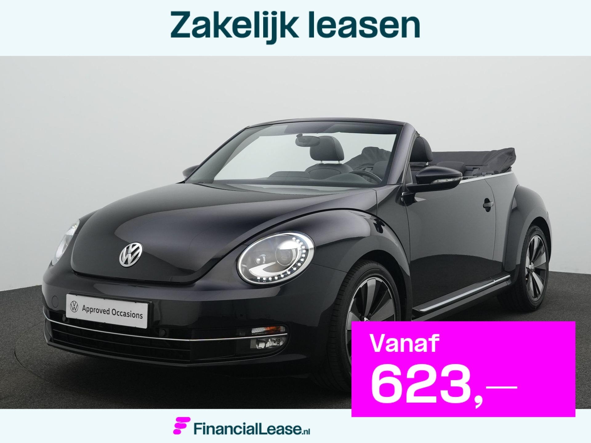 Volkswagen Beetle Cabriolet 1.2 TSI 105pk Design BlueMotion, Gebruikt, Cabriolet, 4 stoelen, Zwart