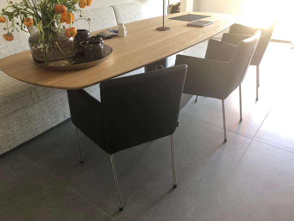 Design eetkamerstoelen 4 stuks Tiba Gerard van der berg, Ophalen of Verzenden, Zo goed als nieuw, Zwart, Vijf, Zes of meer stoelen