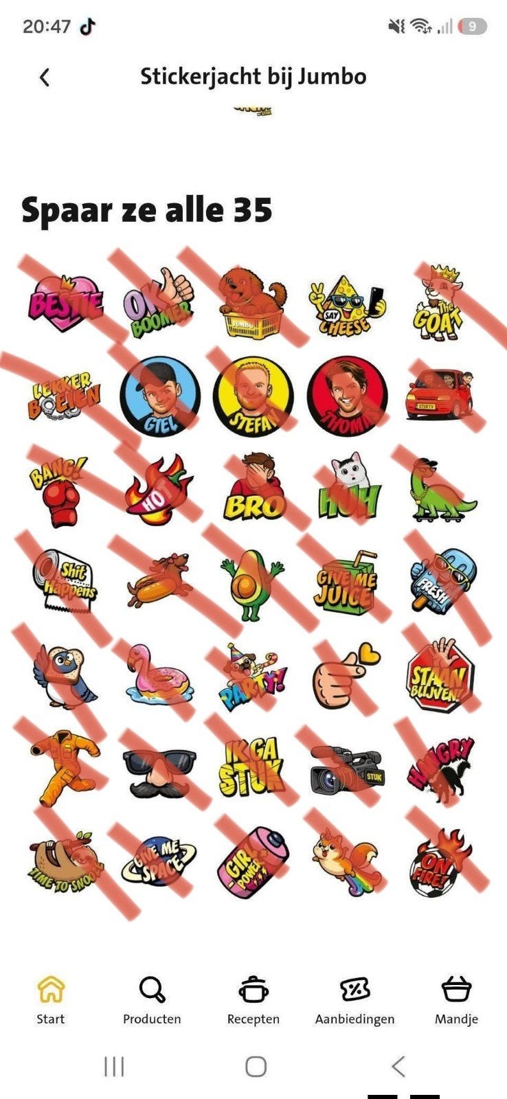 Ruilen: jumbo Stickers jacht met stuk tv, Verzamelen, Supermarktacties, Ophalen