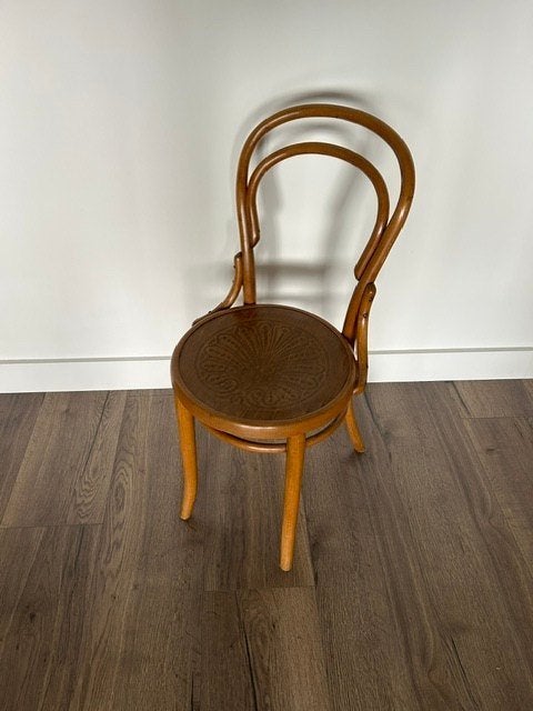 Thonet (Mundus - Poland) bistrostoel, Ophalen, Gebruikt, Bruin, Vintage