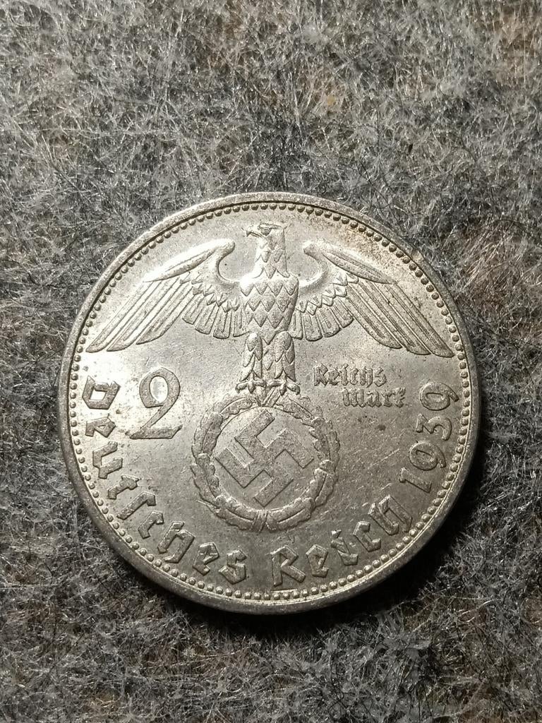 Twee reichsmark 1939 zilver, Ophalen of Verzenden, Duitsland, Zilver