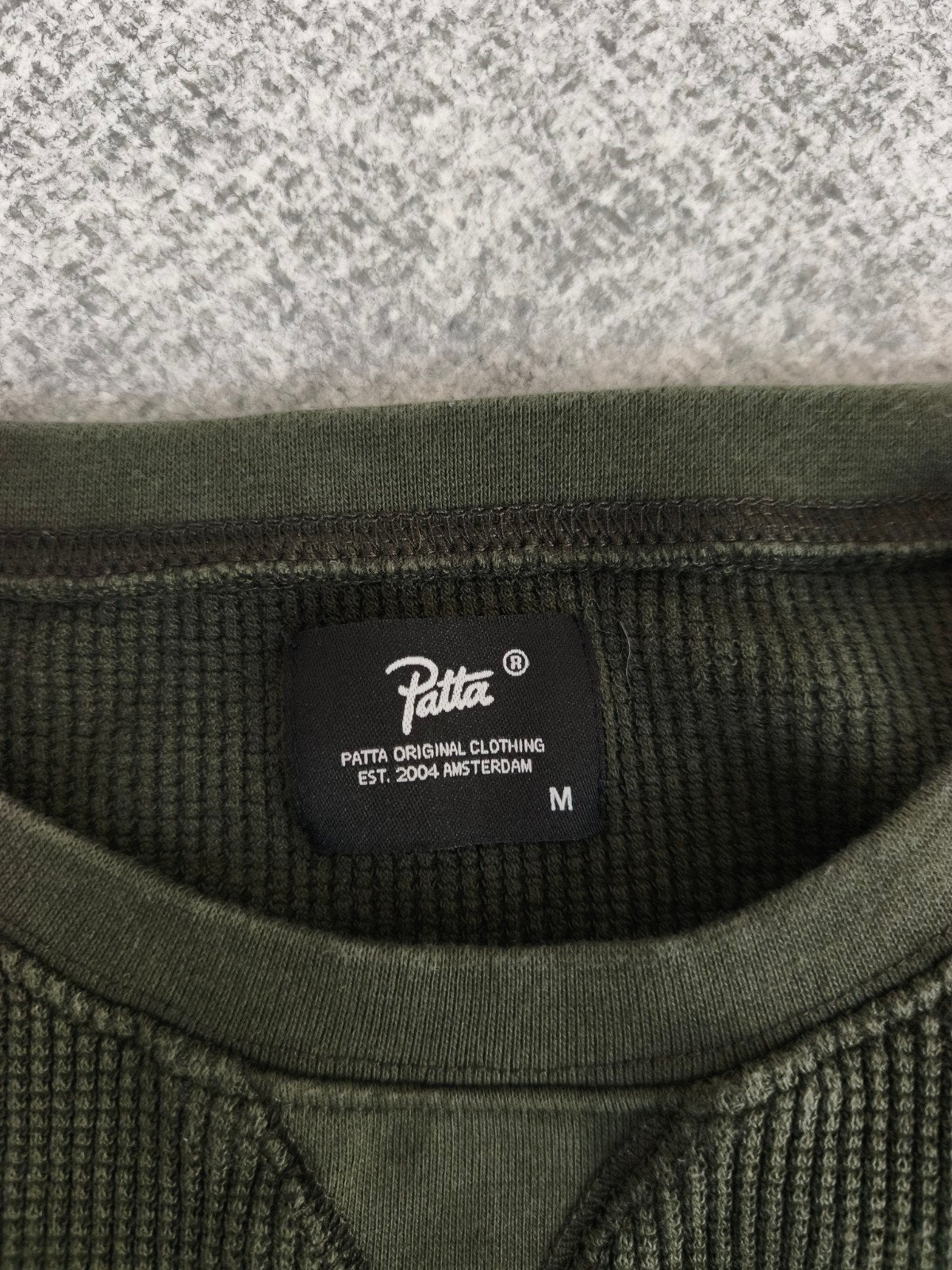 Patta Waffle-Knit Sweater - Groen - Maat M, Patta, Gedragen, Groen