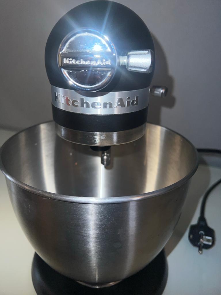 KitchenAid Mini Keukenmixer - Zwart, Zo goed als nieuw, Witgoed en Apparatuur, Keukenmixers, Ophalen of Verzenden, Zo goed als nieuw