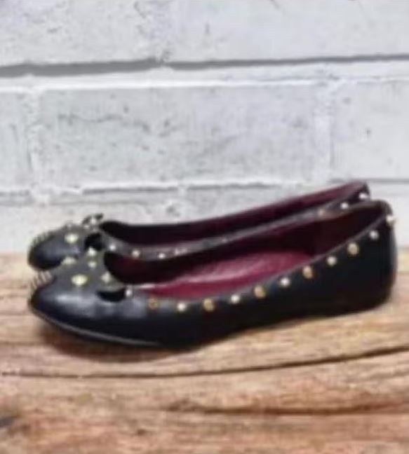 Marc Jacobs - Prachtige leren mouseflats maat 38.5 - IZGST, Kleding | Dames, Marc Jacobs, Zwart, Zo goed als nieuw, X