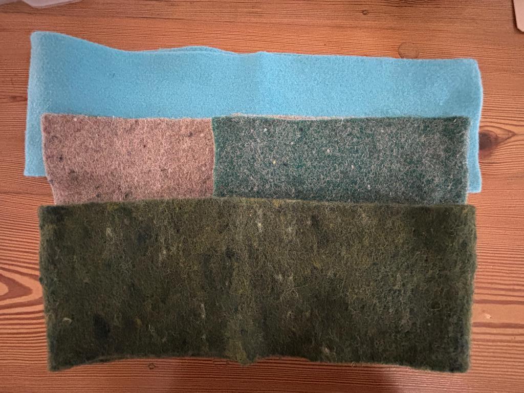 (1) Bijzondere handgevilte Vilt lappen., Ophalen of Verzenden, Nieuw, Los Vilt, Wolvilt