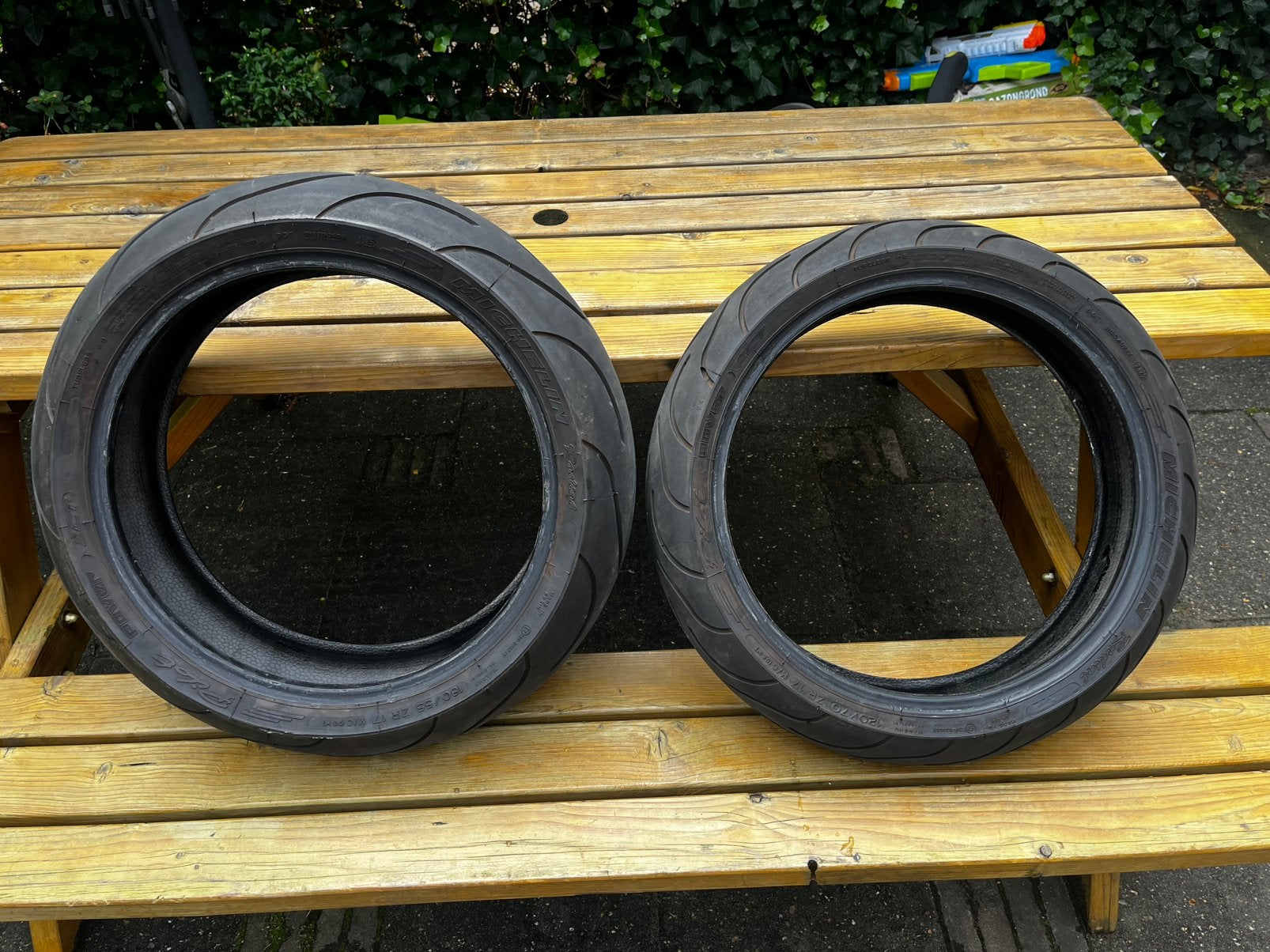 Set michelin pilot power 2ct (120/180) zomer 2025, Ophalen of Verzenden, Gebruikt