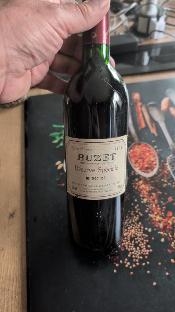 Buzet Réserve Spéciale 1992 Rode Wijn, Gebruikt, Frankrijk, Ophalen of Verzenden, Rode wijn