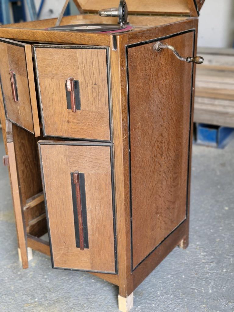 art deco grammofoon kast, Ophalen