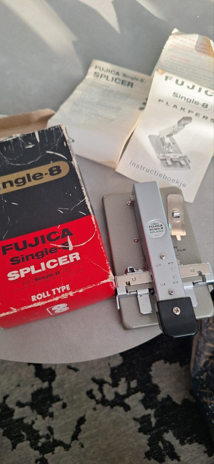 Fujica Single-8 Plakpers met originele doos en instructies, Ophalen of Verzenden