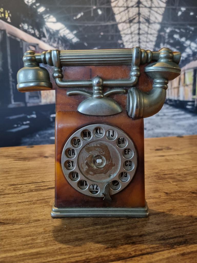 Vintage Telefoon Notitiehouder met Draaischijf, Verzamelen, Ophalen of Verzenden, Gebruikt