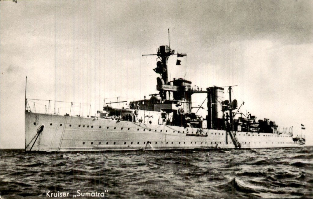 Amsterdam - Kruiser Sumatra - Foto, Ophalen of Verzenden, 1920 tot 1940, Ongelopen, Noord-Holland