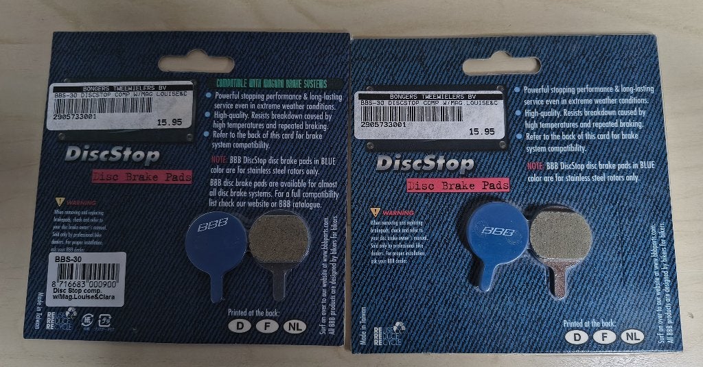 BBB BBS-30 Discstop remblokset remblokken nieuw, Fietsen en Brommers, Ophalen of Verzenden, Nieuw, Remmen, BBB
