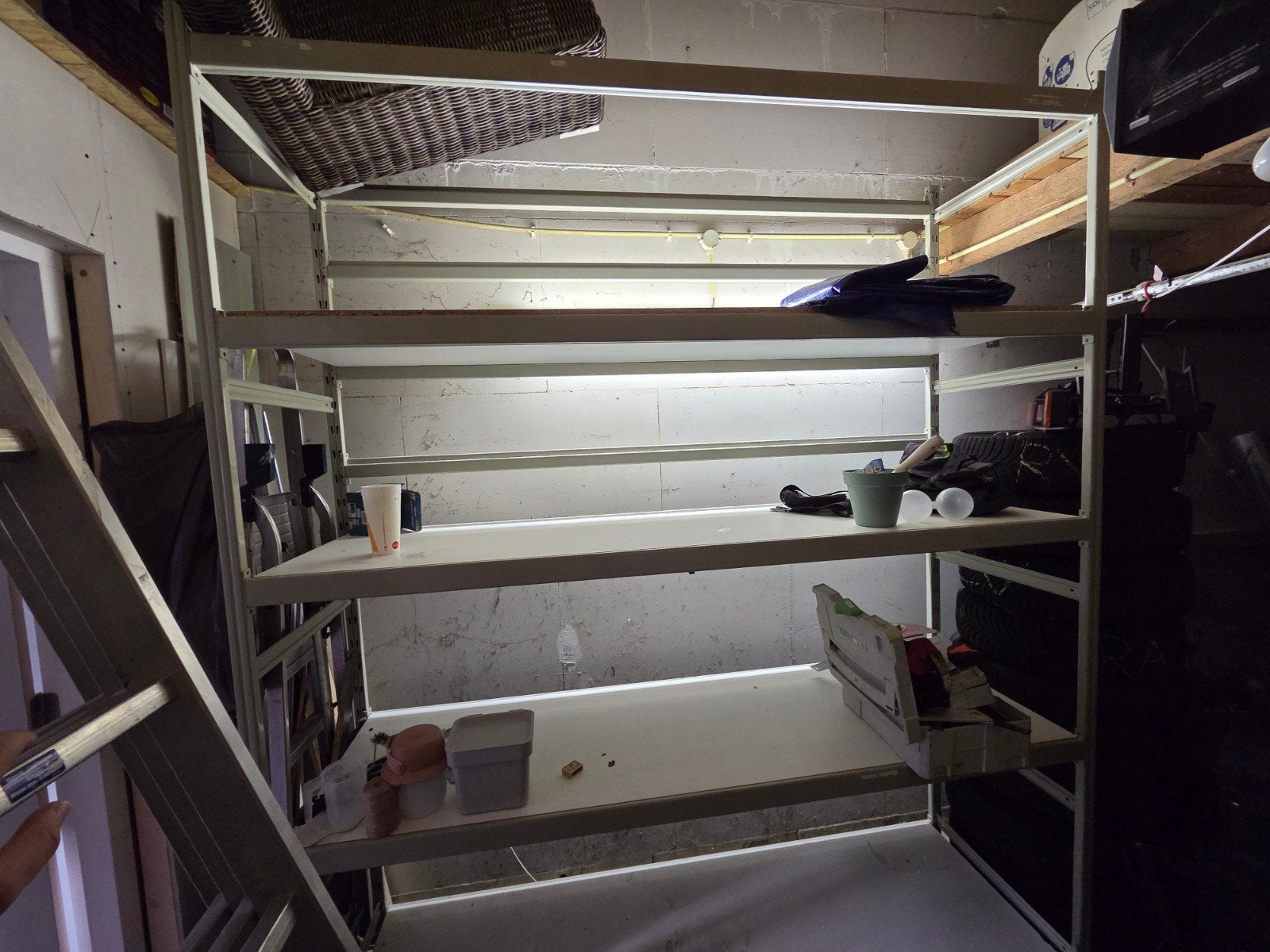 Professionele stelling 200x60x250cm met extra staander, Ophalen, Gebruikt