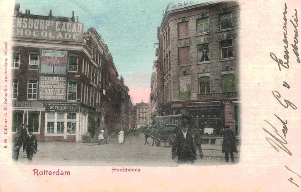 ROTTERDAM Hoofdsteeg Mooie heldere kaart, Verzenden, Voor 1920, Ongelopen, Zuid-Holland