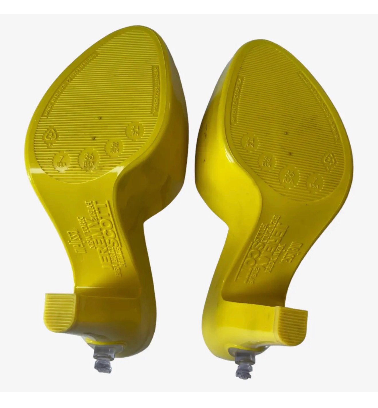Jeremy Scott x Melissa Opblaasbare Gele hakken pumps 38, Pumps, Geel, Ophalen of Verzenden, Zo goed als nieuw